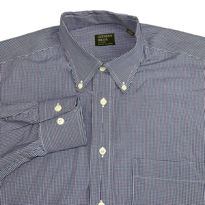 Gitman Bros Mens Purple Check Long Sleeve Button‎ Down Shirt Size Large Flawed
